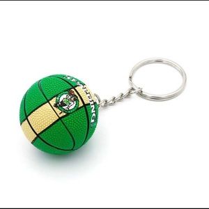 NBA Boston Celtics Mini Spalding Basketball Keychain